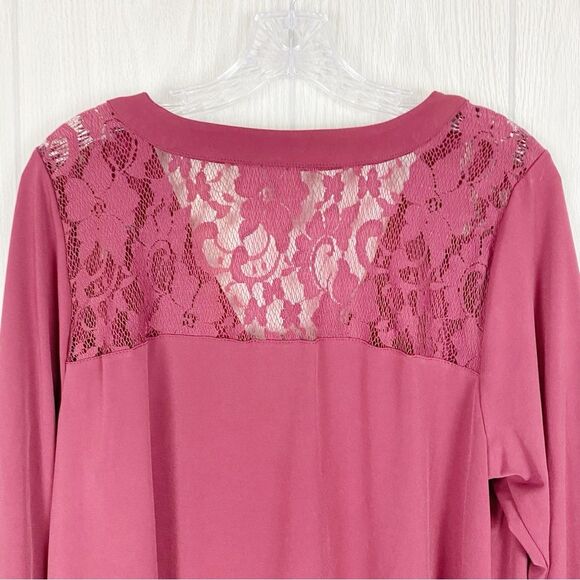 Torrid | Harper Studio Knit Dark Red Lave Pullover Blouse Size 2X - Picture 4 of 10